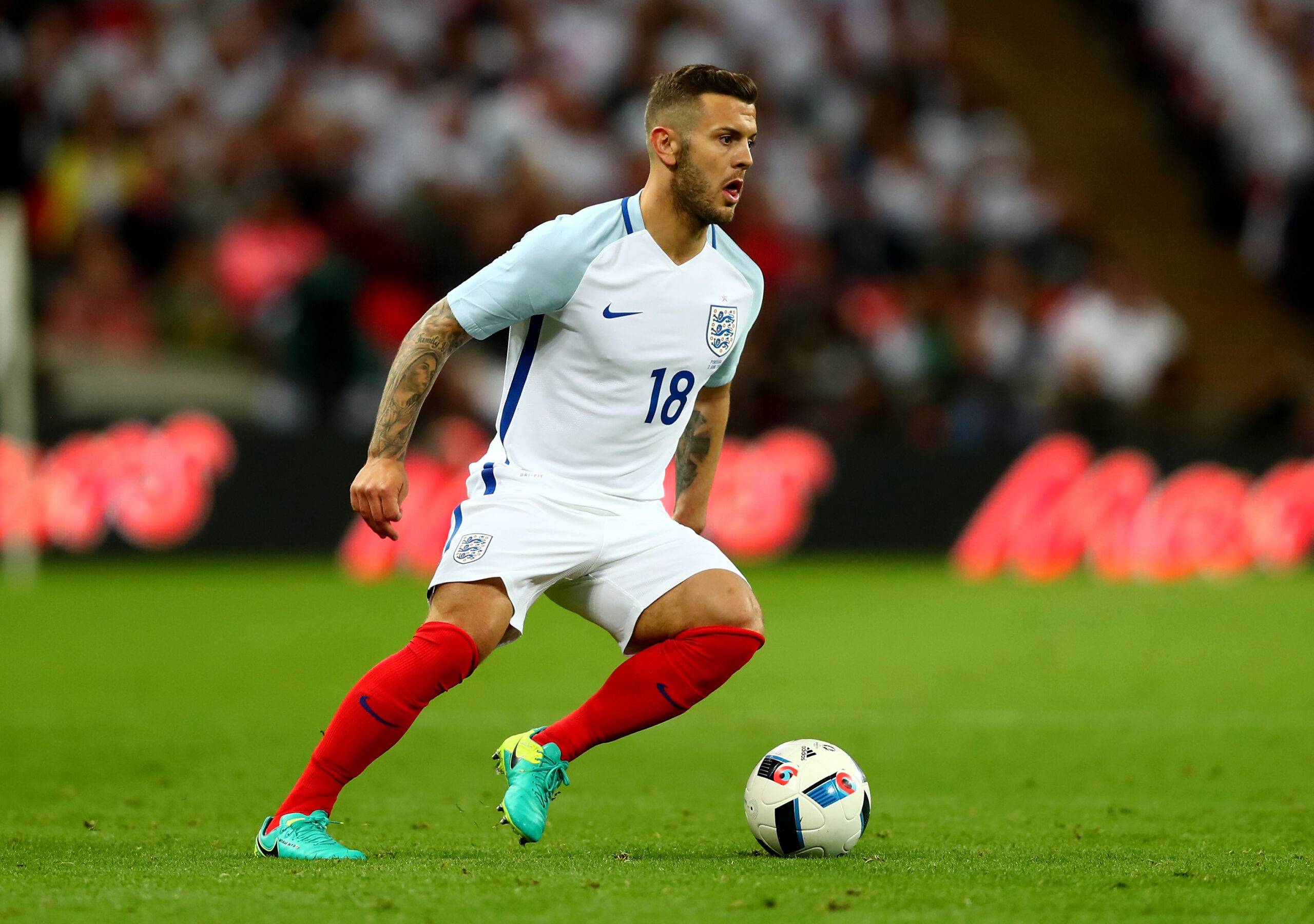 Jack Wilshere on the ball for England