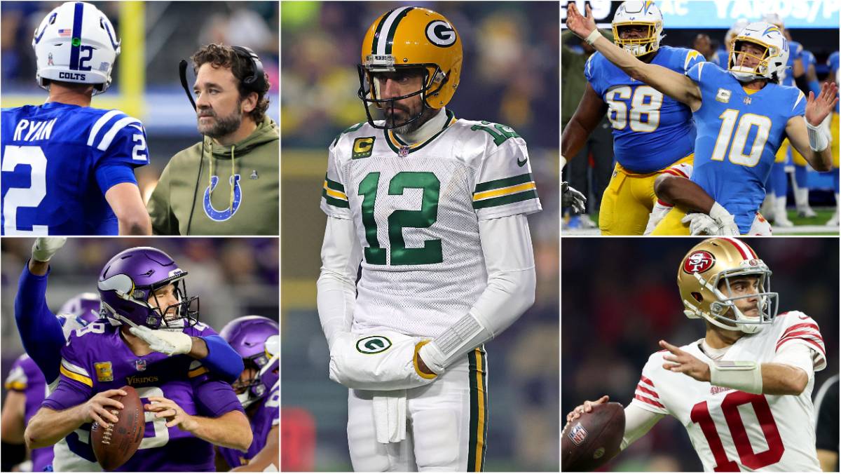 Indianapolis Colts, Aaron Rodgers, Los Angeles Chargers, Minnesota Vikings, Jimmy Garoppolo