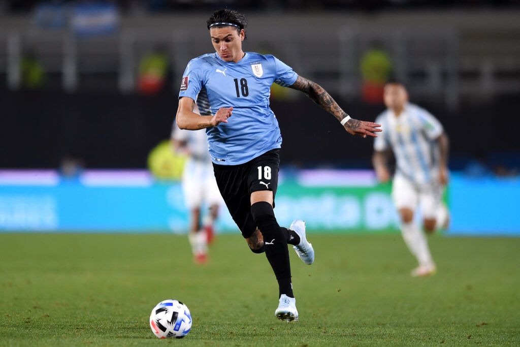 Darwin Nunez in action for Uruguay
