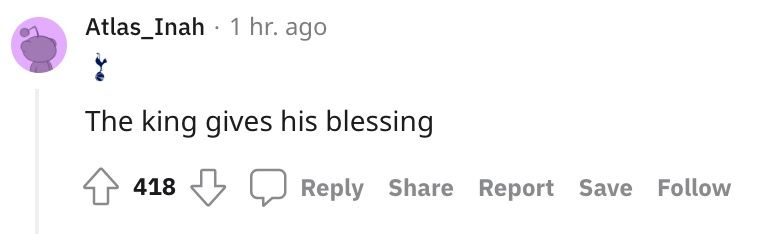 A fan calls Ronaldo 'king' on Reddit.