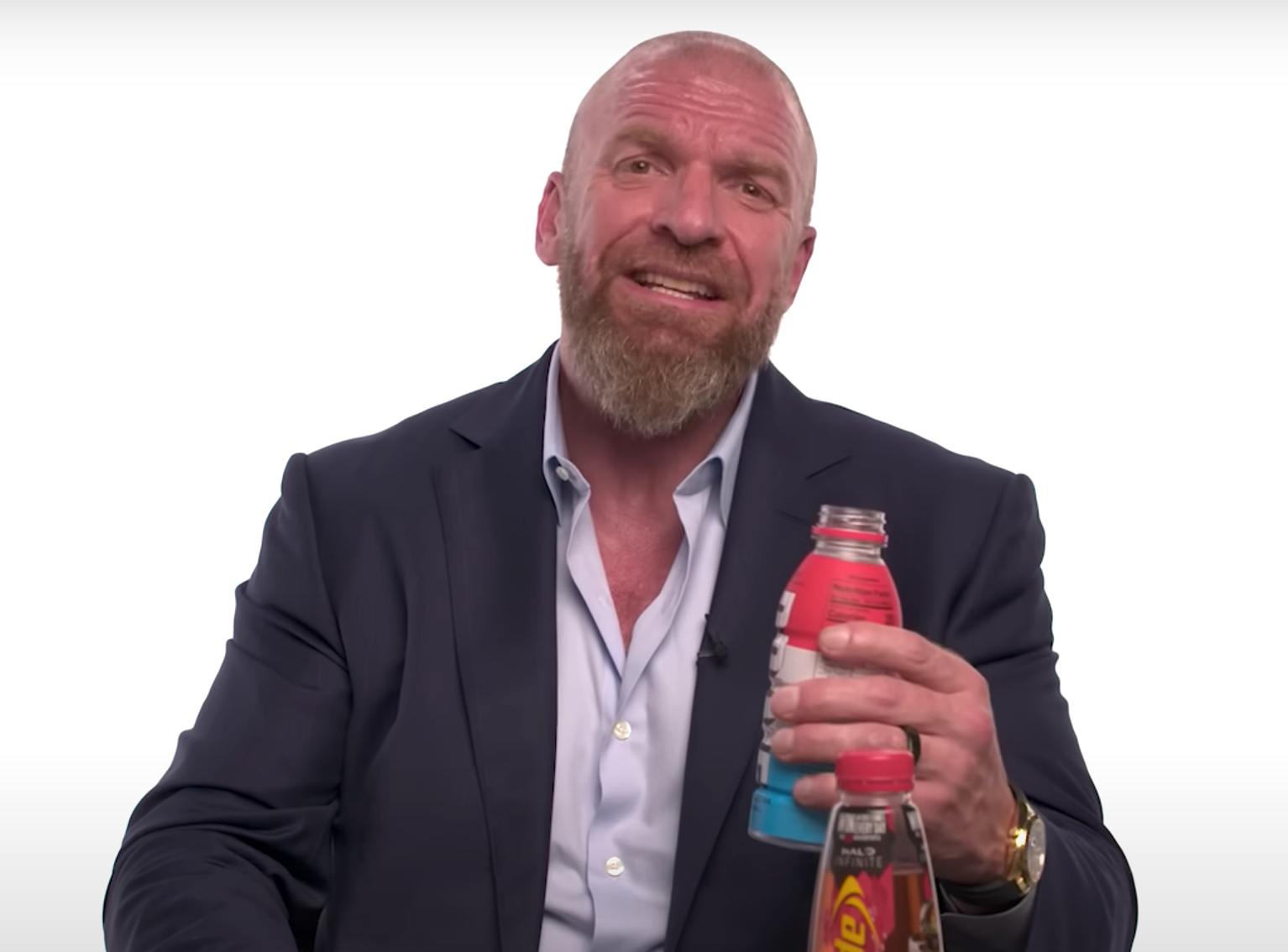 WWE: Triple H's funny reaction to tasting Logan Paul & KSI's Prime drink