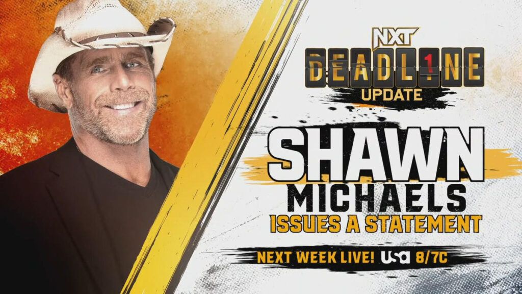 Shawn Michaels WWE Deadline Announcement Poster