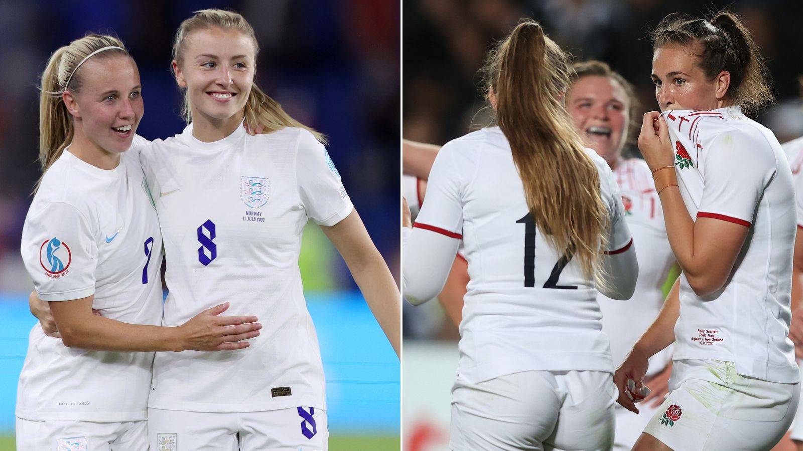 Beth Mead and Leah Williamson pay tribute to Lionesses