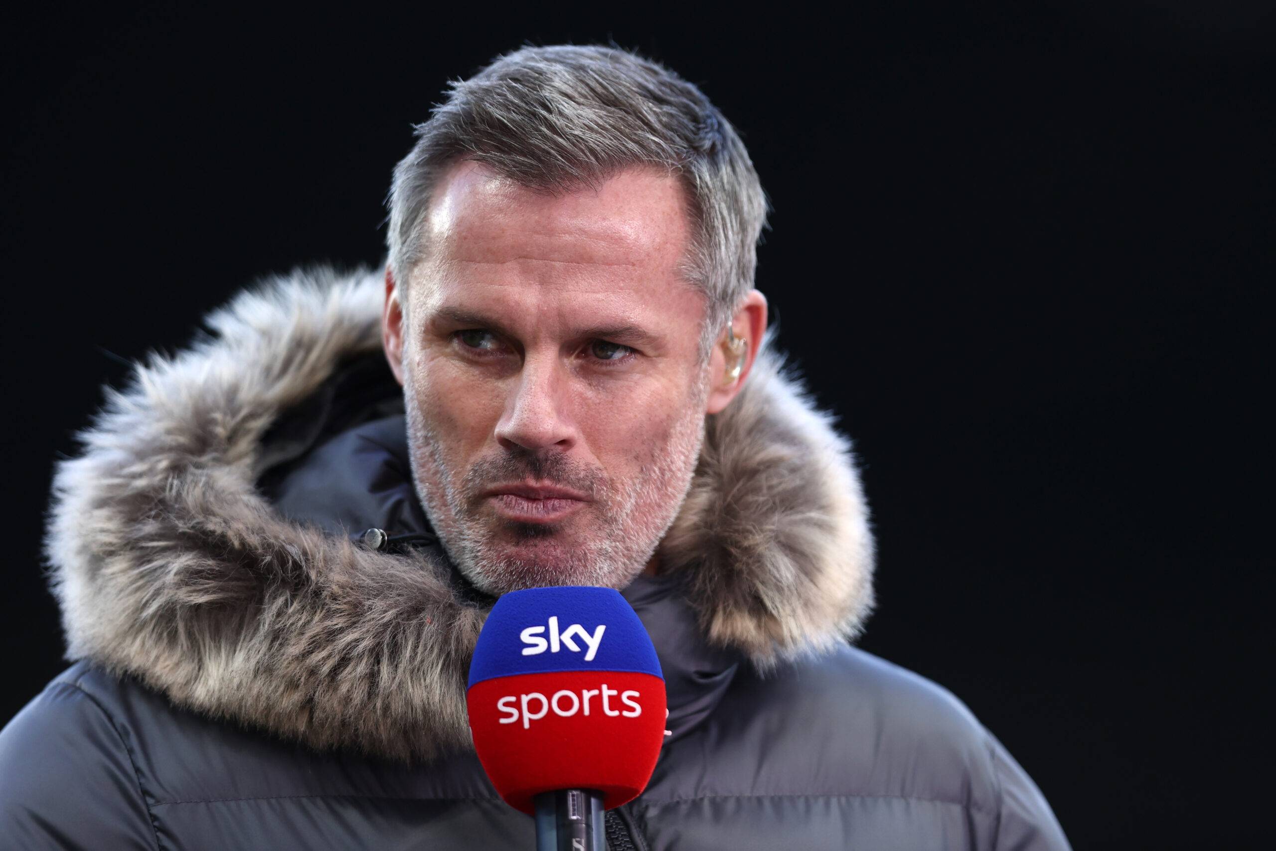 Jamie Carragher working for Sky Sports