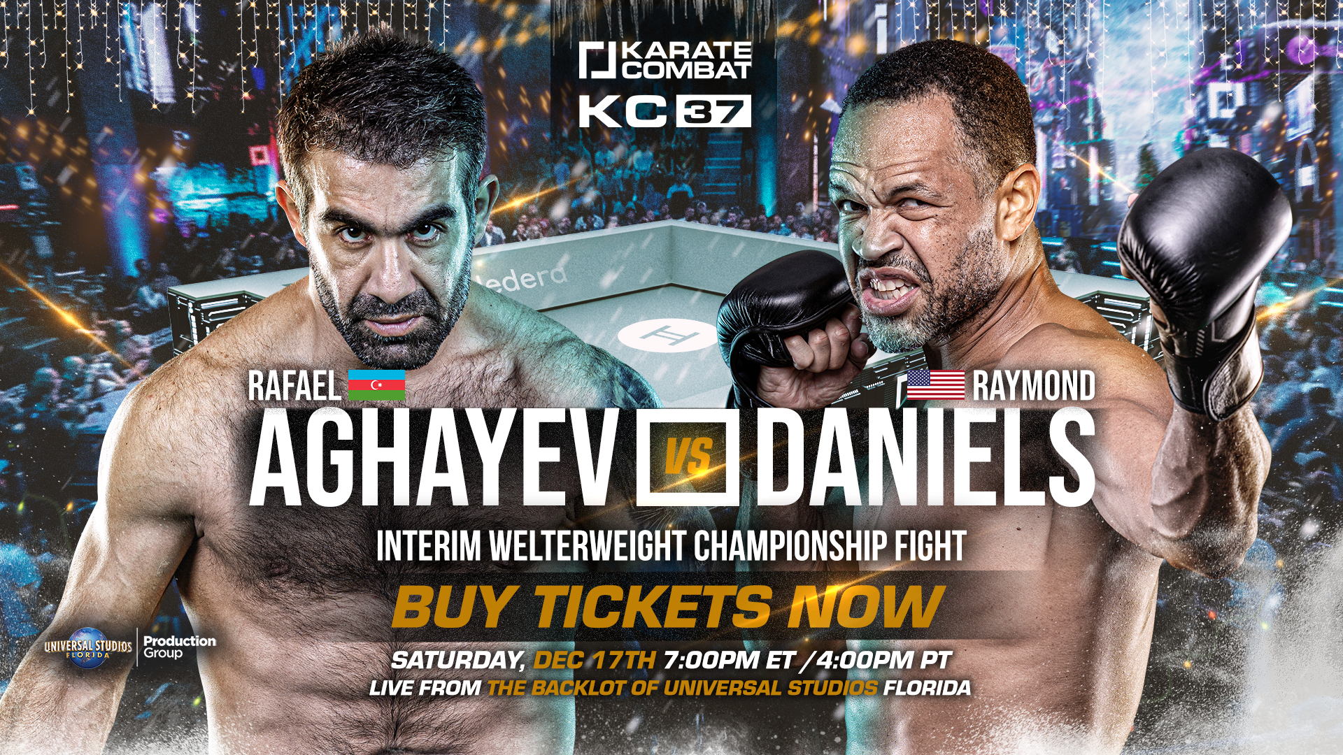 Raymond Daniels vs Rafael Aghayev has been confirmed as the main event of Karate Combat 37