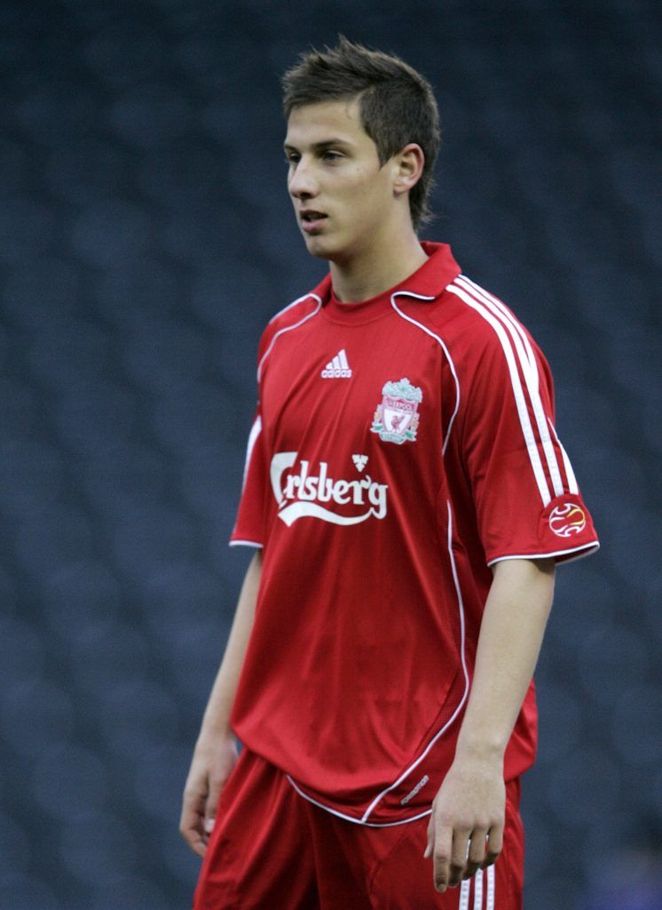 Krisztián Németh in action for Liverpool in 2008