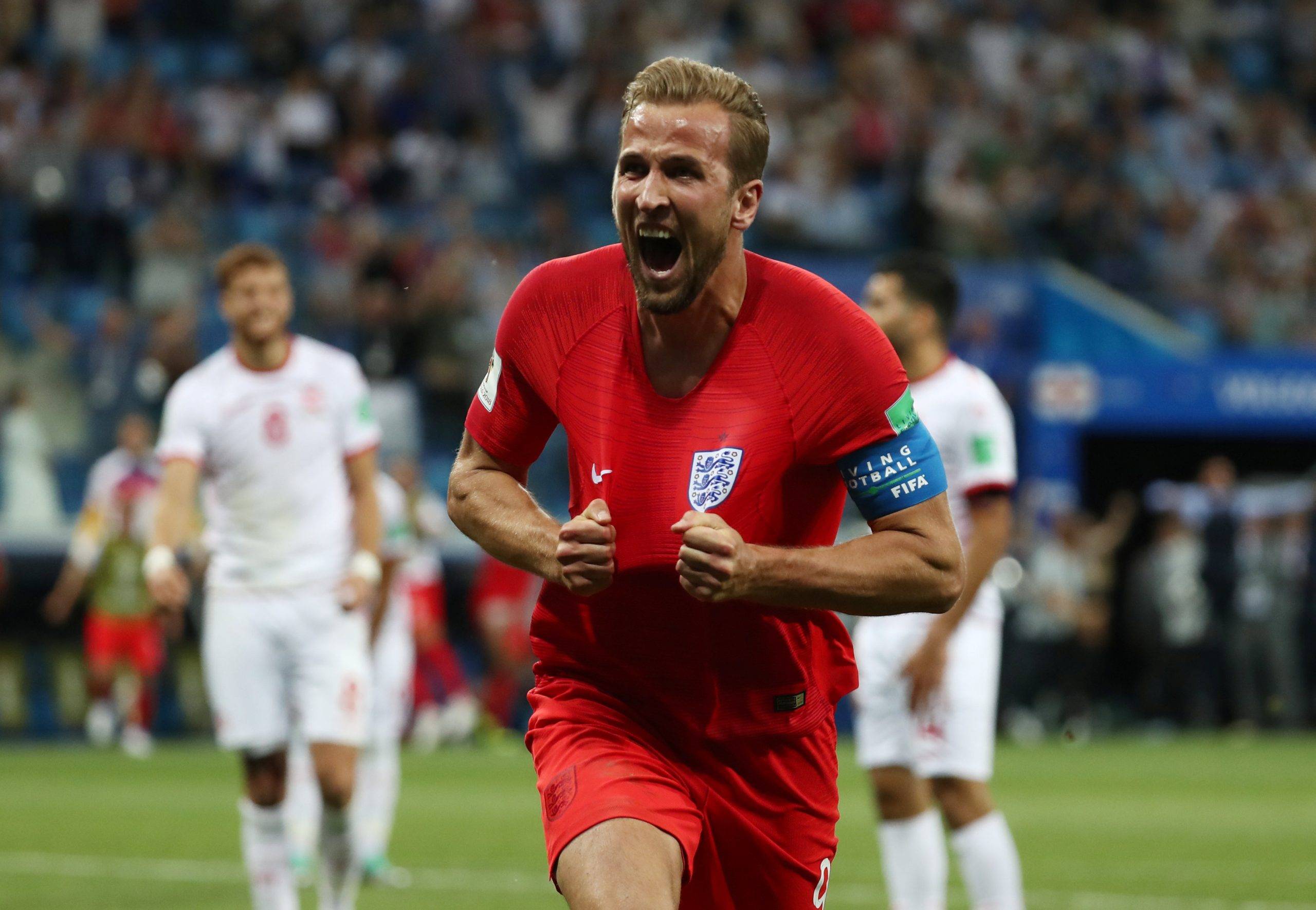 Kane scores at the 2018 World Cup.