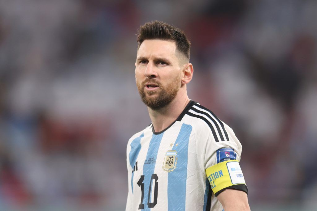     Lionel Messi of Argentina during the FIFA World Cup Qatar 2022 Round of 16 match between Argentina and Australia at Ahmad Bin Ali Stadium on December 03, 2022 in Doha, Qatar