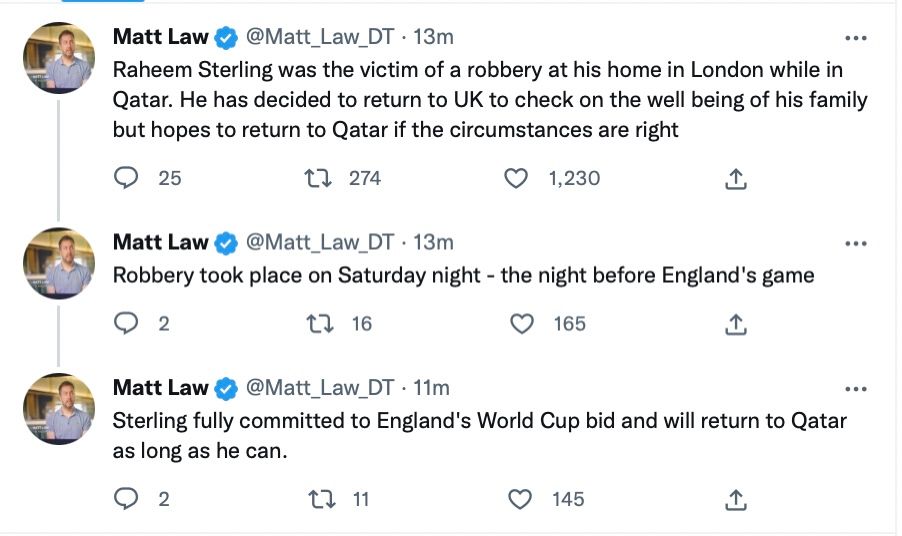 Matt Law's tweets about sterling
