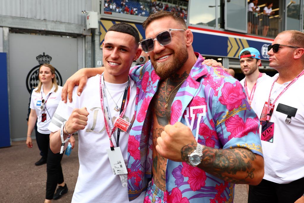 Conor McGregor pictured with Manchester City star Phil Foden
